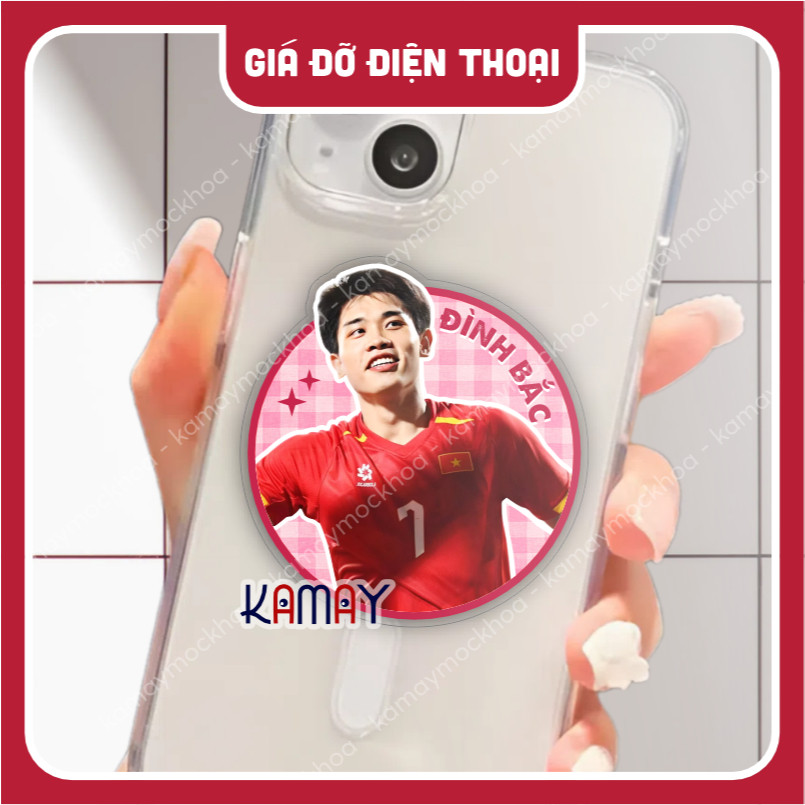 Móc khoá /Pop cầu thủ bóng đá Đình Bắc giá đỡ điện thoại - Sango