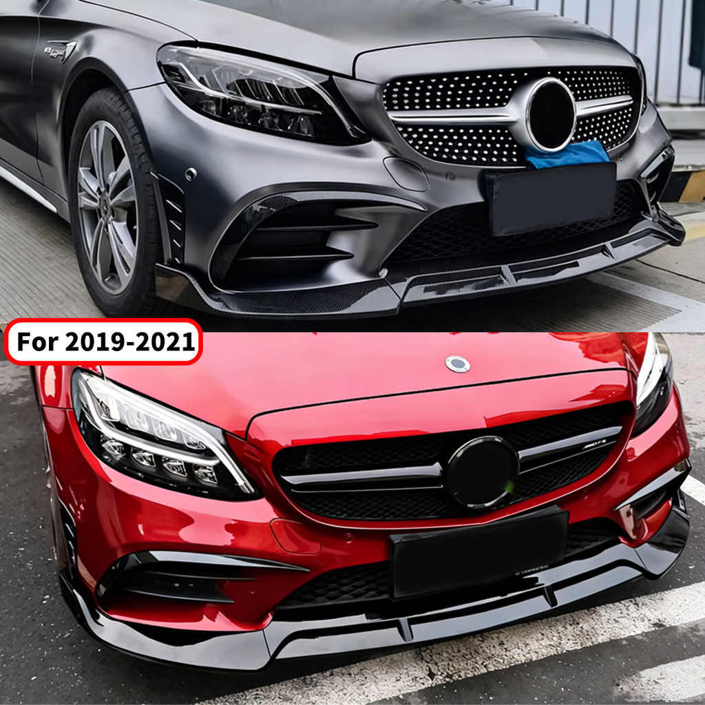 BRABOS Phong Cách Trước Đập Khí Bộ Chia Ốp Lưng Môi Cho Xe Mercedes Benz C Lớp W205 2014 2015 2016 2017 2018 2019 2020 2021 Phụ Kiện Điều Chỉnh Tấm Chắn