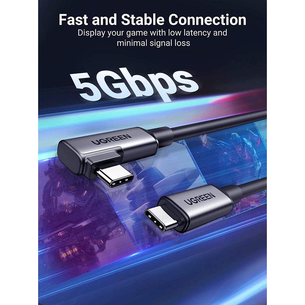 Cáp USB-C Gen 1 dài 5 Met Ugreen 90629 US551, Data Link USB 3.2 - 5Gbps PD60W 20V/3A | BigBuy360 - bigbuy360.vn
