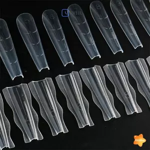 60 Chiếc Sandwich Dual Nail Form Quan Tài Hạnh Nhân Móng Tay Mẫu 15 Kích Thước Có Thể Tái Sử Dụng Trên Đáy Hình Thức Móng Tay Nghệ Thuật Nối Dài Top Khuôn Đáy Khuôn Mới
