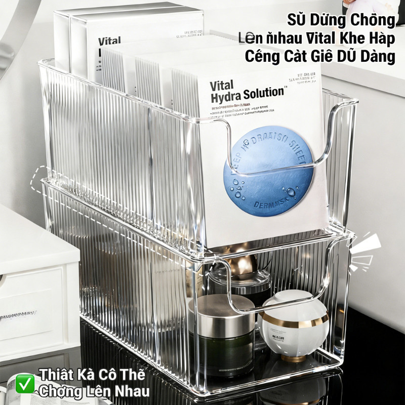 Hộp Bảo Quản Mặt Nạ, Có Lưới, Có Thể Tháo Rời, Có Lưới Có Thể Tháo Rời, Đa Chức Năng, Sắp Xếp Mỹ Phẩm Chăm Sóc Da