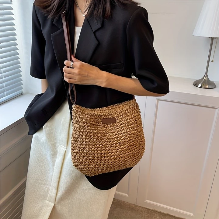 Women's Woven Straw Handbag – 6