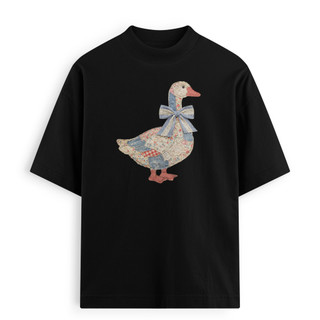 Áo Thun Local Brand FANTASTEE PATCHWORK DUCK Cotton 100% 250gsm Form Oversize, Hoàn Thiện Cao Cấp