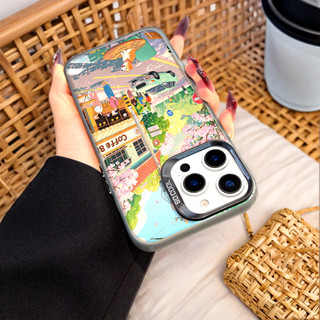 Ốp Lưng Iphone Phim hoạt hình thời trang Cho Iphone 7 xs xr 11 12 13 14 15 16 Pro Max Plus  leisure cafe coffee road