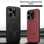 Ốp Điện Thoại Cho Iphone 16e 14 15 16 Pro Max Da Kim Loại Ống Kính Bảo Vệ Từ 360 Chân Đế TPU + PC Bao