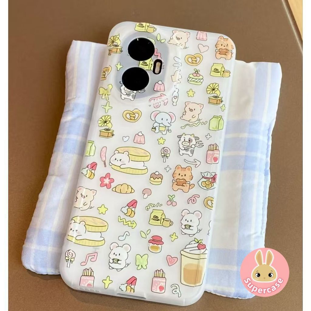 Ốp Điện Thoại Món Tráng Miệng Động Vật Dễ Thương Cho Redmagic 11 10 9 8 Pro Air Nubia Z80 Z70 Z60 Z60S Z50 Z50S Ultra 5G 4G Vỏ Hoạt Hình Mềm Trắng Mờ Mặt Sau