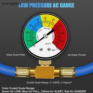 [Hộp lưu trữ] Ống sạc khí lạnh 15,7 "R134A A / C ô tô có đồng hồ đo áp suất Máy điều hòa ô tô Ống nạp cao su lạnh Đẹp