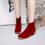 VNMZZG34-43 Size Lớn Da Lộn Bên Dây Kéo Ngón Chân Tròn Martin Knight Giày Bốt Ngắn Sàn Diễn Giày