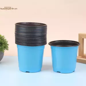 TRTR 10 Cái Chậu Hoa Nhựa Trồng Cho Chậu Hoa Nhỏ Đơn Giản Trồng Cây Giống Chậu Hoa Thiên Tính Chậu Mầm Non VN