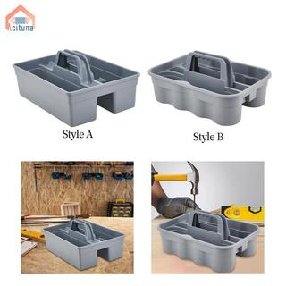 Khay đựng đồ vệ sinh có tay cầm - Giỏ đựng đồ màu xám 15x10.8x4.5inch