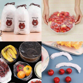 Màng bọc thực phẩm co giãn siêu dai có chun hình gấu set túi 100 chiếc tiện ích 
- Gia Dụng TC 256