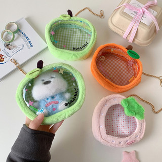 Quyến rũ itabag nữ PVC trong suốt hình quả táo dễ thương
