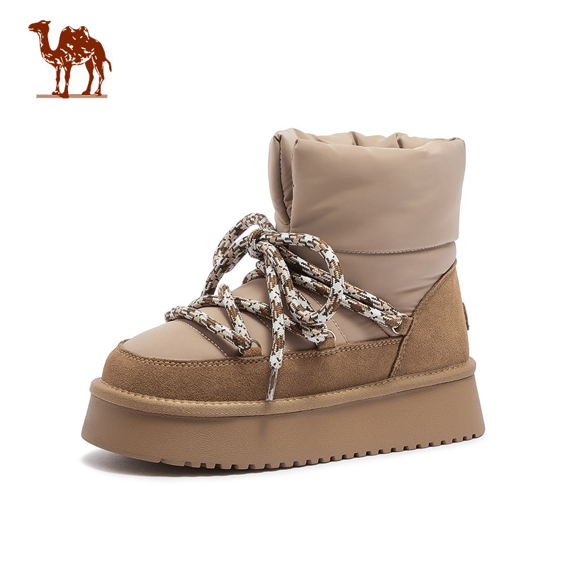 Giày bốt tuyết chống nước và chống trượt CAMEL CROWN dành cho nữ Ưu đãi ấm áp tuyệt vời