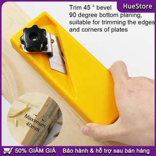 Dao gọt chỉ nẹp nhựa, vát mép gỗ 45°, sử dụng lưỡi dao rọc giấy