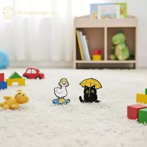 Trâm cài ve áo hình mèo ngộ nghĩnh, có dây dù và giày mưa kim loại - Quà tặng độc đáo cho bạn bè