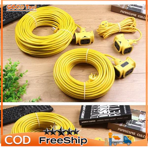 Cuộn Dây Điện Kèm Ổ Cắm 3 Đầu, Phích Cắm Đúc Chịu Lực Cao Đa Năng Tiện Lợi Dài 10M
