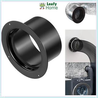 [Giao hàng từ Việt Nam] LEAFYHOME đầu nối ống thông gió ABS màu đen, khớp nối mặt bích tường, kết nối ống tròn