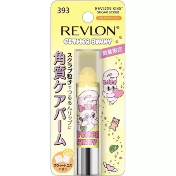 【Revlon】Phiên bản giới hạn Kiss Sugar Scrub, Esther Bunny, 393, Hương Yuzu ngọt ngào, 2.6g, Tẩy tế bào chết môi, Son dưỡng môi, Chăm sóc môi, Tẩy tế bào chết môi, Kem lót môi