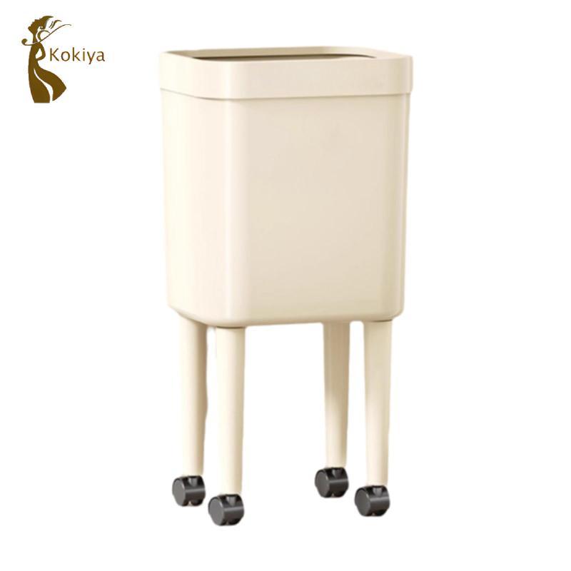 Thùng rác gia đình có bánh xe Thùng rác dung tích lớn chắc chắn cho phòng khách và phòng tắm trong nhà