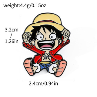 6 Cái / bộ Dễ Thương Một Mảnh Kim Loại Huy Hiệu Luffy Chopper.Alloy Nhỏ Giọt Thổ Cẩm Phụ Kiện Trang Trí Pin