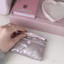 Ví Quilted OLVIDO, Chất liệu Cotton Thiết kế nơ Túi lưu trữ Mini, Chống bụi 2 lớp Kích thước di động Túi đựng thẻ dây kéo nhỏ Tai nghe Bluetooth