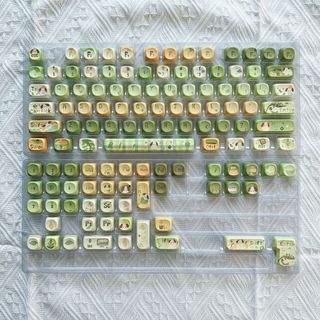 Green Dog Keycaps PBT Dye-sub MOA Profile Keycap Custom Keycaps Tương thích với công tắc Cherry Gateron MX