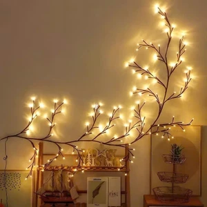 Dây đèn led cành hoa đào 1,2m có 48 bóng trang trí tường nhà cửa decor ngày lễ tết, phòng khách