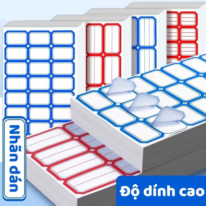 Nhãn dán ghi chú văn phòng - Set 50 tem dán chất lượng cao, hỗ trợ đánh dấu chính xác và ghi giá rõ ràng