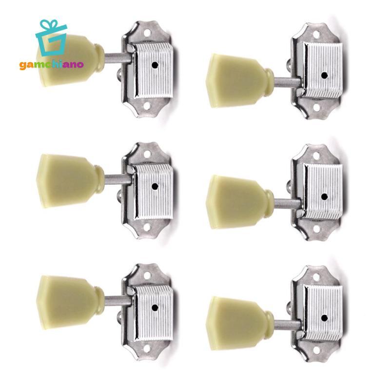 Gói 6 chốt điều chỉnh đàn Guitar điện làm bằng kim loại, kín, màu bạc