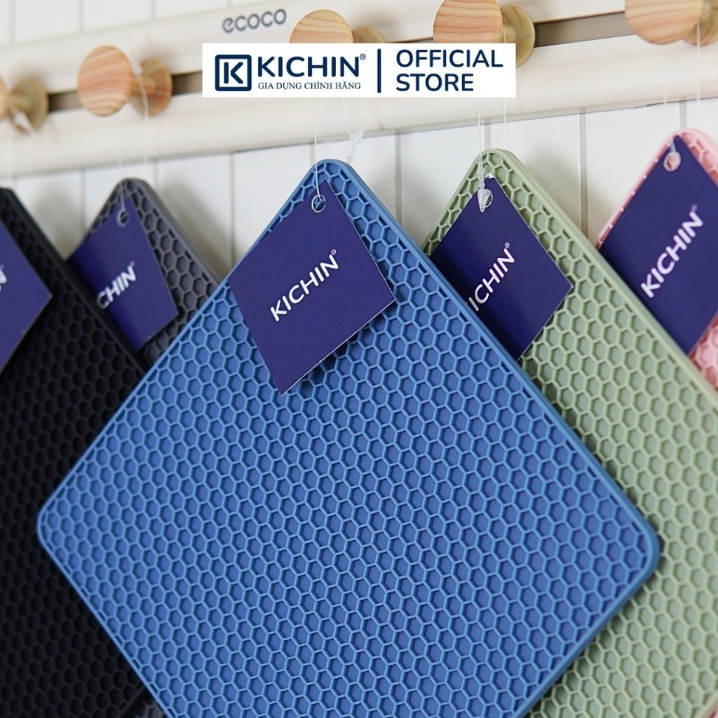 Miếng lót Silicone Thương hiệu KICHIN Cao Cấp Chiu Nhiệt Cao Chống Trầy Xước Vỡ Mặt Bếp, Bàn, Lót Nồi