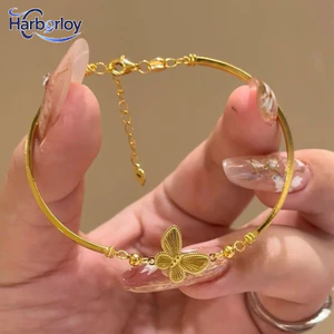 Vòng tay bướm vàng phong cách cổ điển dành cho nữ, thiết kế mới