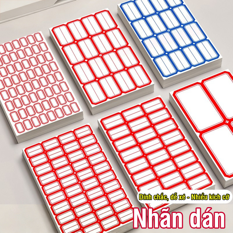Nhãn dán ghi chú set 50 tem dán siêu tiện lợi, dùng để đánh dấu và ghi giá, chất liệu bền dùng lâu
