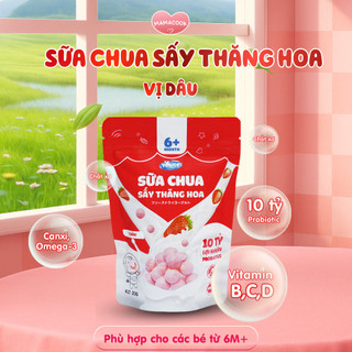 Sữa Chua Sấy Khô YoBite Kids 20Gr Vị Dâu Tây - Bổ Sung Lợi Khuẩn Probiotics - Hỗ Trợ Ăn Dặm Cho Bé