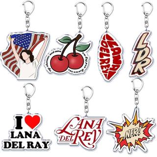 Lana Del Rey Singer Keychain for Accessories Bag Pendant Born To Die Ultraviolence Key Chain Ring Keychains Jewelr