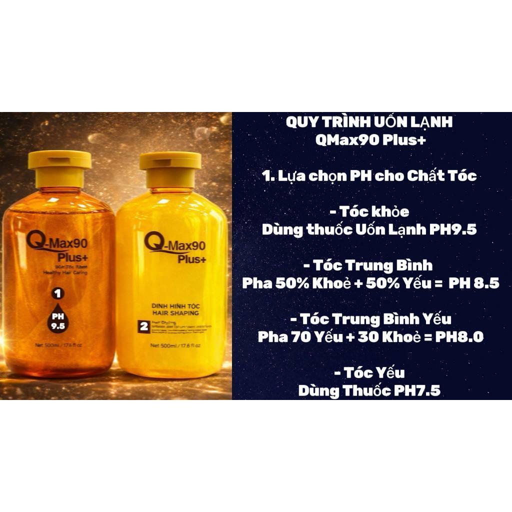 [Mẫu Mới] Thuốc uốn lạnh Gold Magic Qmax90, Thuốc uốn tóc đa năng siêu xoăn, siêu dưỡng | Trunghair