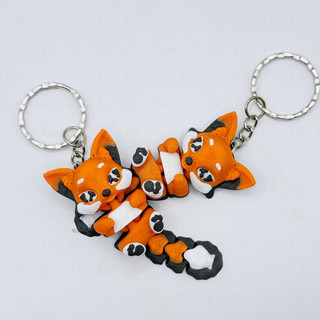 Móc Khóa Cáo Đuôi Khớp Handmade - Phụ Kiện Trang Trí Chìa Khóa Xe