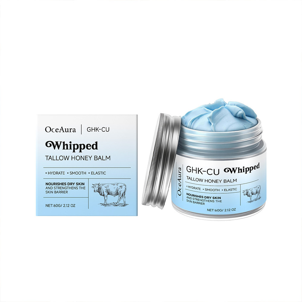OceAura GHK-CU Whipped Tallow Honey Balm 60g, Hydrating & Strengthening  Skin Barrier Balm