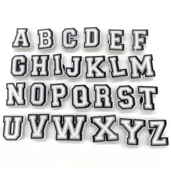 Charm/Sticker gắn dép - Charm Bảng chữ cái  ( MUA TỪ 3 CHỮ TRỞ LÊN GIÁ CHỈ 5K)