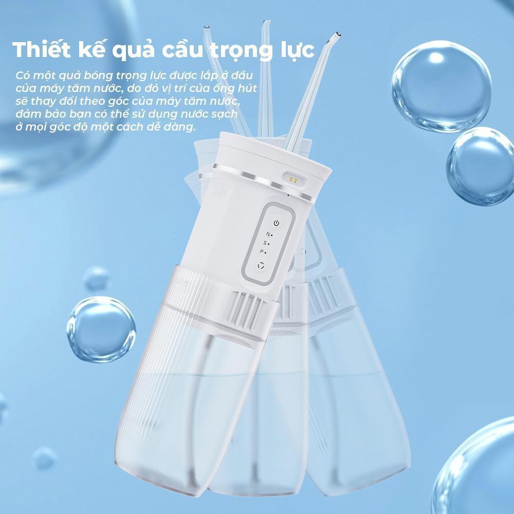 GOKOCO Máy tăm nước 4 Đầu Phun Nhỏ Gọn Du Lịch 150ml Dành Cho Người Niềng Răng & Nướu Nhạy Cảm | BigBuy360 - bigbuy360.vn