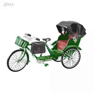 Jfory Mô Hình Rickshaw Hợp Kim Vintage Ba Xe Đạp Pedicab Đồ Chơi Mô Phỏng Diecast Sưu Tập Xoay Quay Có Thể Lái Bánh Xe Thích Hợp Cho Bộ Sưu Tập Trang Trí Nhà