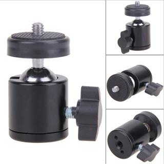 【COD】Thiết bị đầu bi hỗ trợ xoay 360 độ mượt mà, kết nối với chân máy ảnh hoặc chân đèn qua cổng vít 1/4 inch.