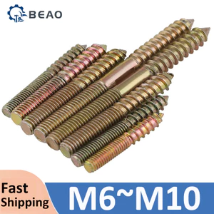 Vít tự khai thác mạ kẽm Hai đầu nhọn Đầu nối nội thất Vít chế biến gỗ mở rộng M6 M8 M10
