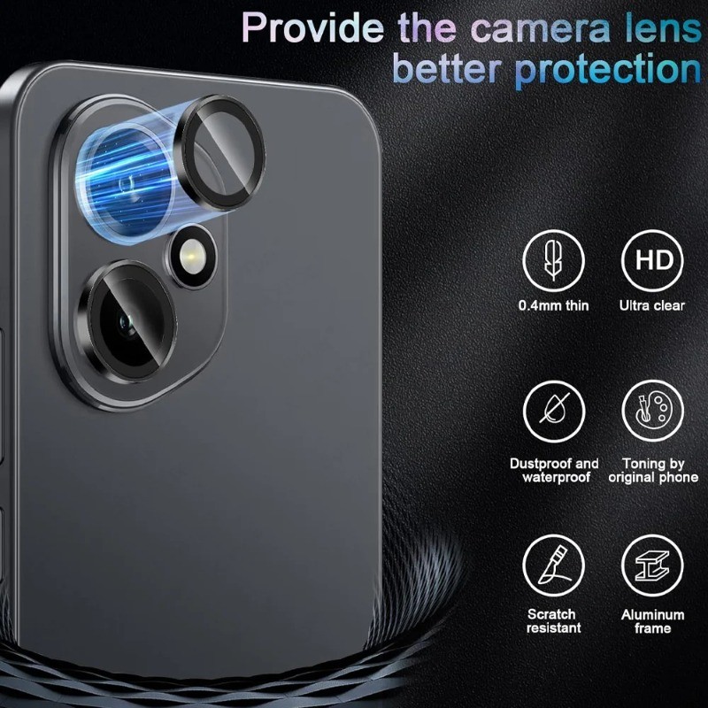 Dành Cho Honor 400 Pro Điện Thoại Camera Bảo Vệ Ống Kính Vòng Dành Cho Honor400 Honor400Pro Hợp Kim Nhôm Kính Bảo Vệ Ống Kính Kính Kính Phim