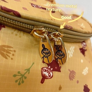 Moomin Yamei Dung Tích Lớn Di Động Vệ Sinh Túi Bảo Quản Hoạt Hình Ngoại Vi Dây Kéo Đôi Chuyến Đi Công Sở Di Động Mỹ Phẩm