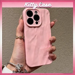 3D sóng nước, iPhone 11/12/13/XR/14/15/16/17/7/XR/XS Pro Max Plus, màu đơn, vỏ điện thoại cao cấp, chất liệu da mềm mại