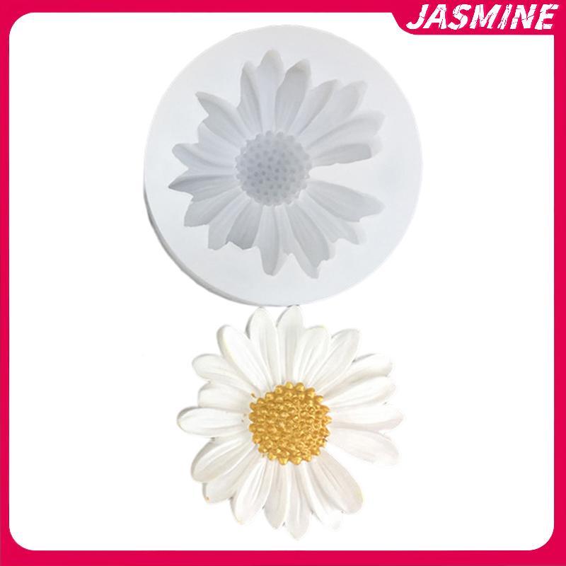 JASMINE Hoa Cúc Hoa Cúc Khuôn Silicon Có Lỗ Xe Hương Liệu Epoxy Xà Phòng Handmade Nến Khuôn DIY Trang Trí Kẹo Đóng Băng Khuôn JASMINE