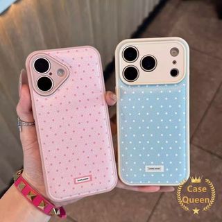 Vỏ Chấm Bi Thời Trang Đơn Giản Tương Thích Cho IPhone 17 11 16 15 12 14 13 Pro Max Air 15 14 16 Plus Họa Tiết Da Toàn Ống Kính Sang Trọng Mới