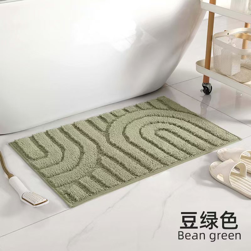 [Nordic Style] Thảm Lau Chân Nhà Tắm Lông Tuyết Flocking Siêu Thấm Hút - Thảm Chống Trượt 3D Dày Dặn Decor Cửa Ra Vào Phòng Ngủ - Morandi Grey