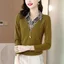 Áo sơmi dài tay mềm mại dành cho nữ, phù hợp mùa thu