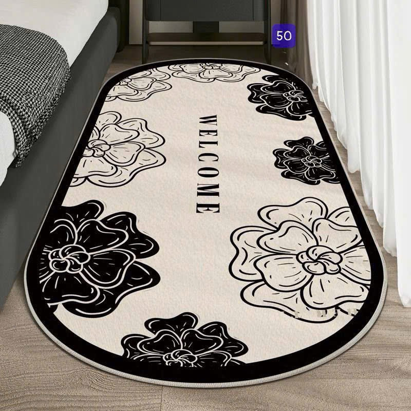 Thảm chân giường size 50x120cm, decor phòng ngủ, phòng khách, chất liệu Lông mềm mịn, thấm hút tốt